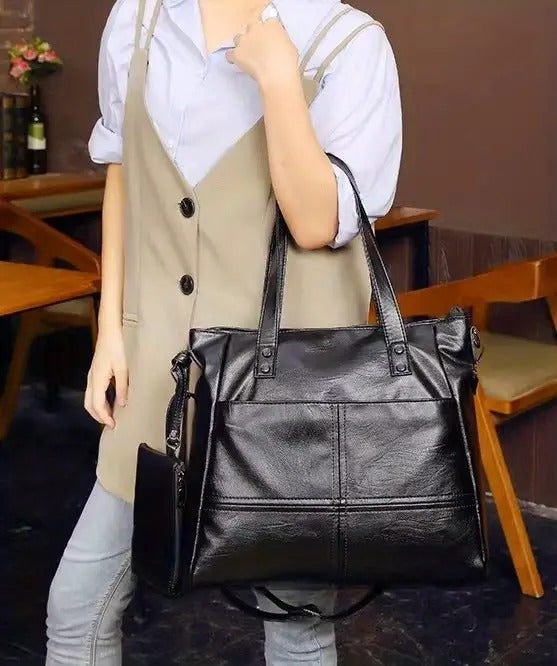 Annelies - Retro Vegan Leather Tote