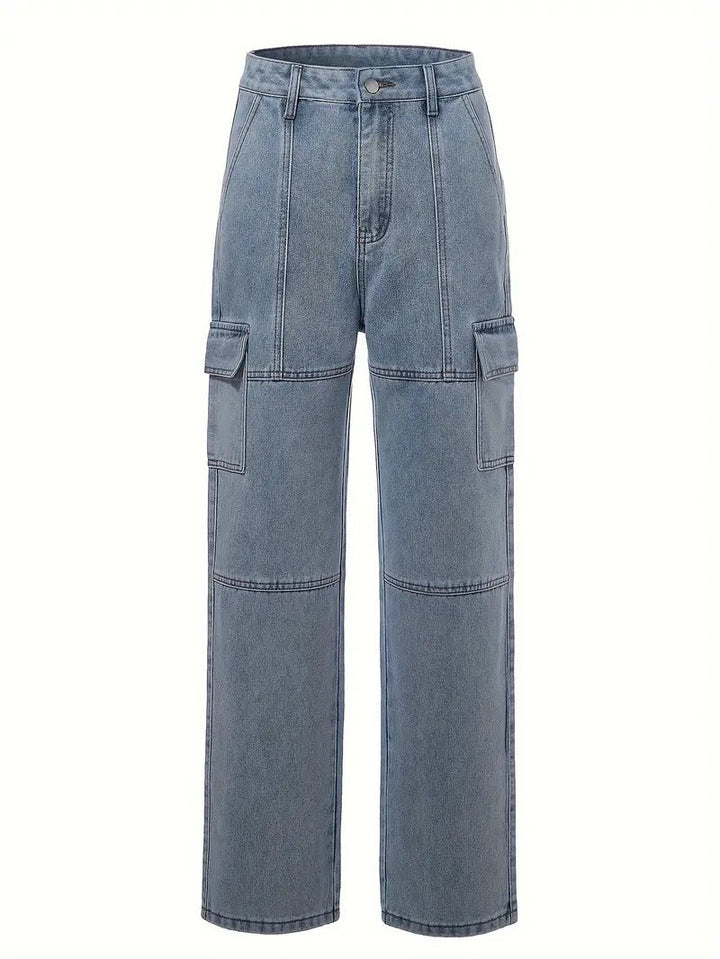 Amelia - High Waist Cargo Jeans